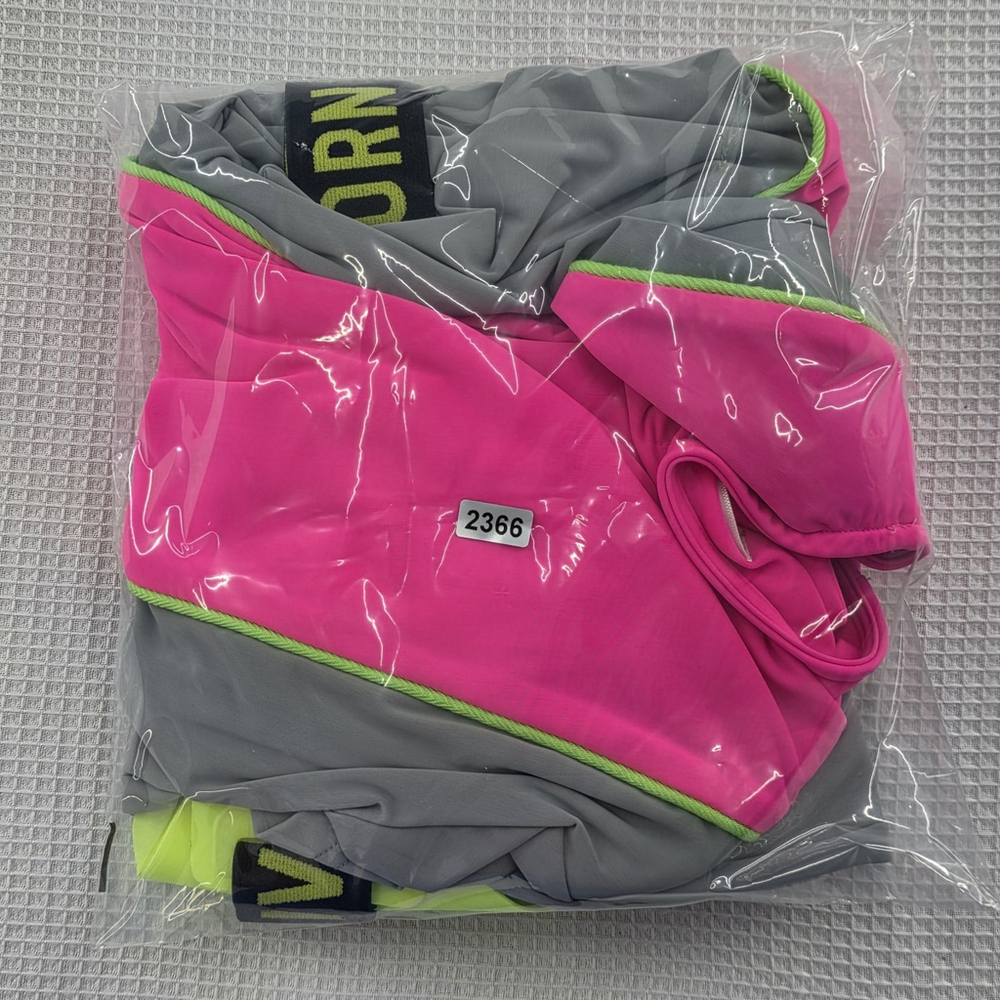 Rave Unicorn Universe Bodycon Dress Womens S Neon Pink Gray Belt Bag Festival - Picture 12 of 12
